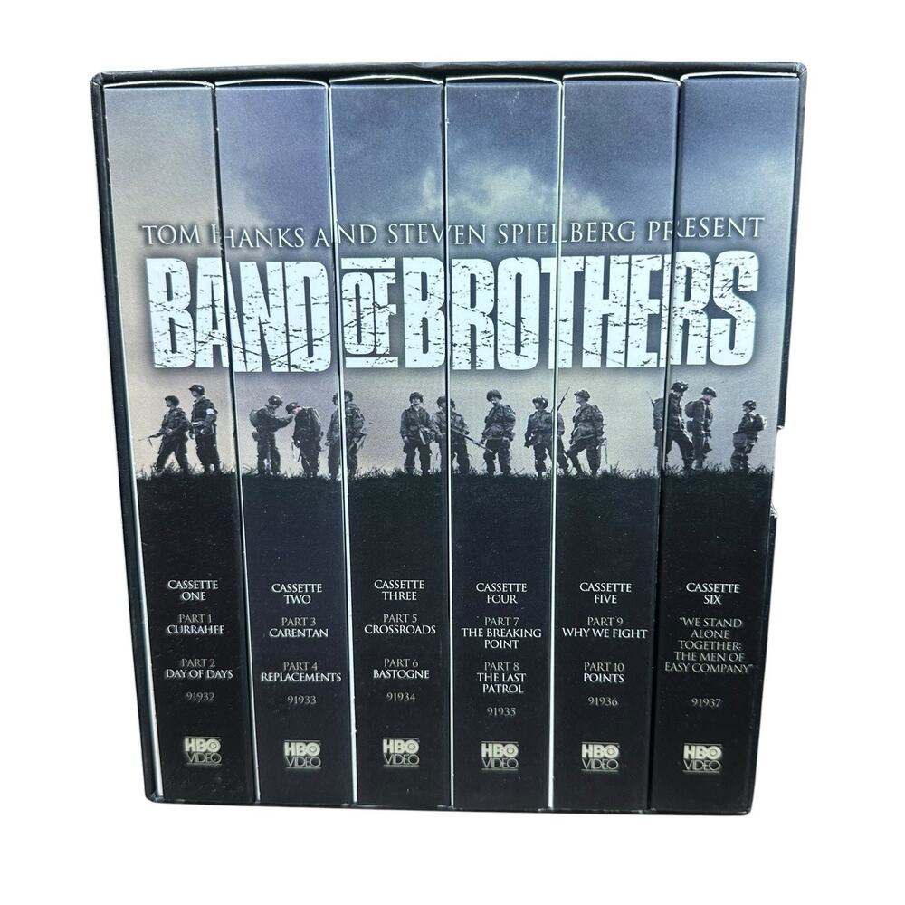 Band of Brothers VHS Box Set HBO Video 6 Cassette Collection Tom Hanks Spielberg